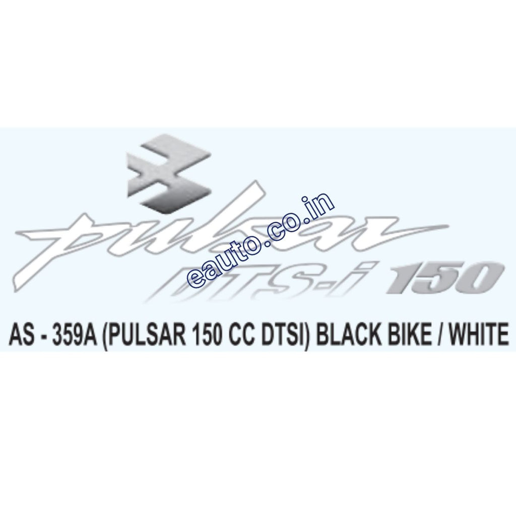 Graphics Sticker Set for Bajaj Pulsar 220 F | Black Vehicle | Silver S