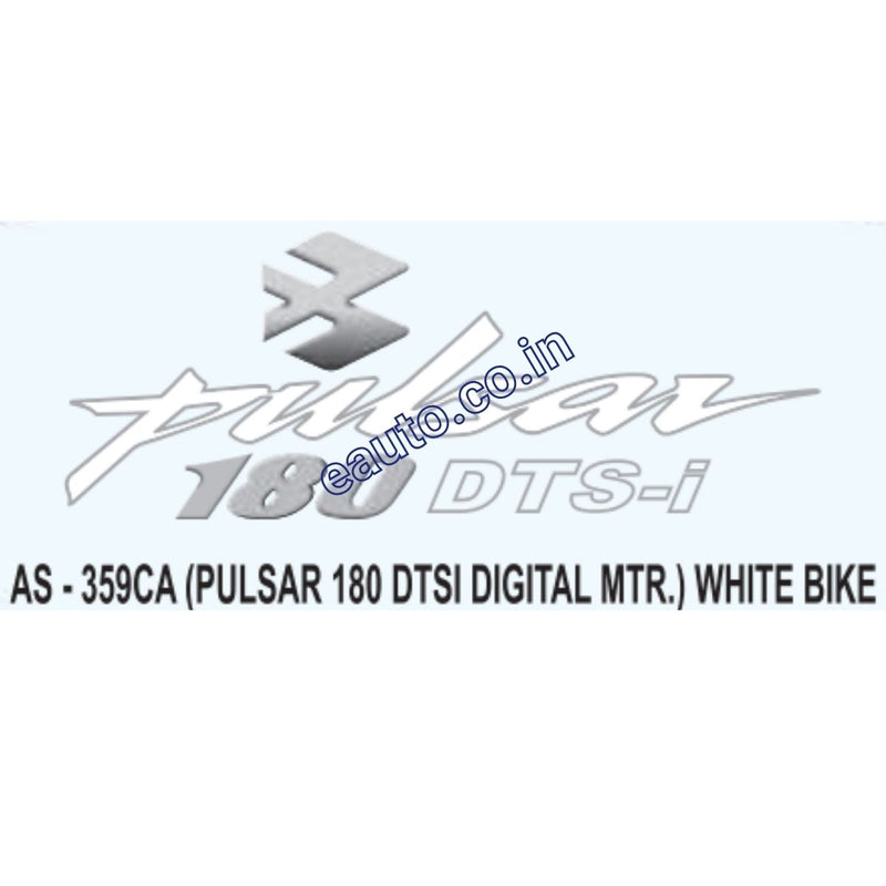 Graphics Sticker Set for Bajaj Pulsar 180CC DTSI | Digital Meter | White Vehicle