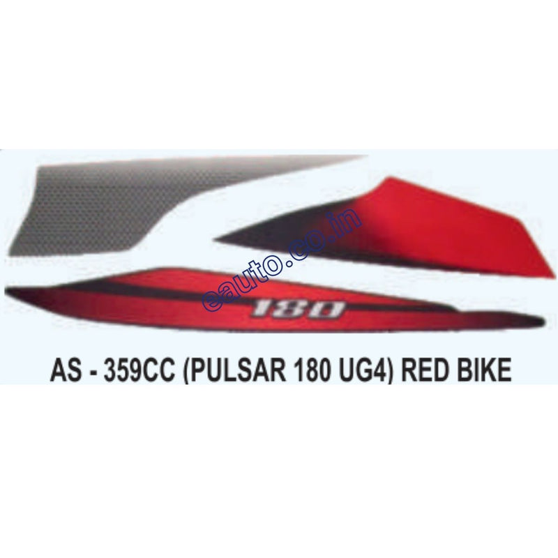 Graphics Sticker Set for Bajaj Pulsar 180 UG4 | Red Vehicle
