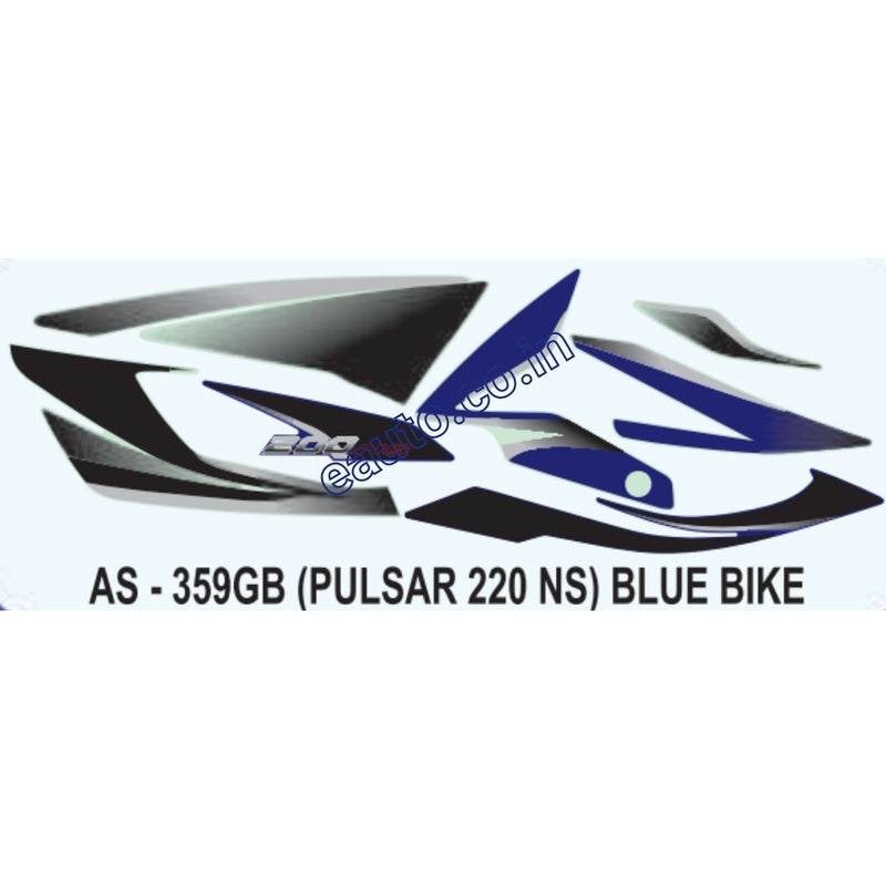 Graphics Sticker Set for Bajaj Pulsar NS 220 | Blue Vehicle