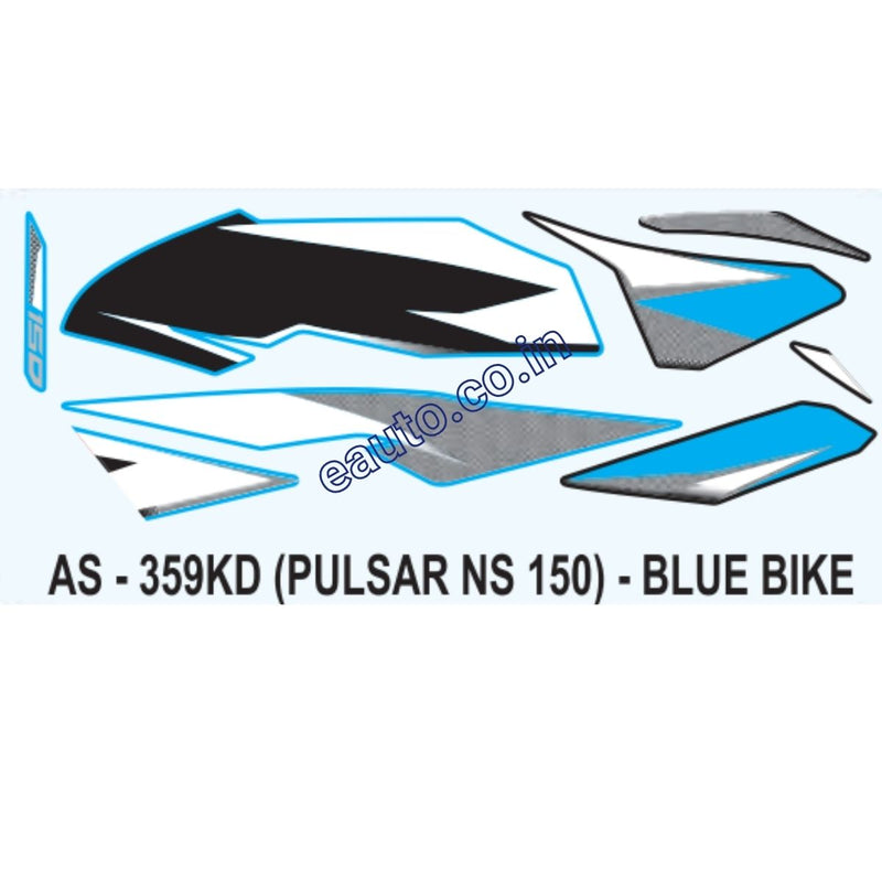 Graphics Sticker Set for Bajaj Pulsar NS 150 | Blue Vehicle