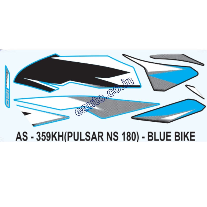 Graphics Sticker Set for Bajaj Pulsar NS 180 | Blue Vehicle