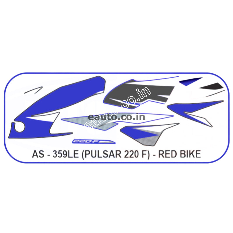 Graphics Sticker Set for Bajaj Pulsar 220 F | Blue Sticker