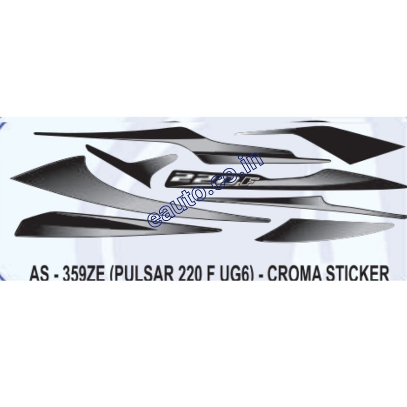 Graphics Sticker Set for Bajaj Pulsar 220 F UG6 | Chrome Sticker