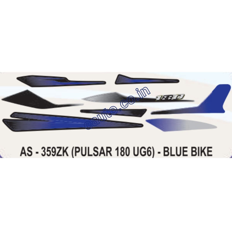 Graphics Sticker Set for Bajaj Pulsar 180 UG6 | Blue Vehicle