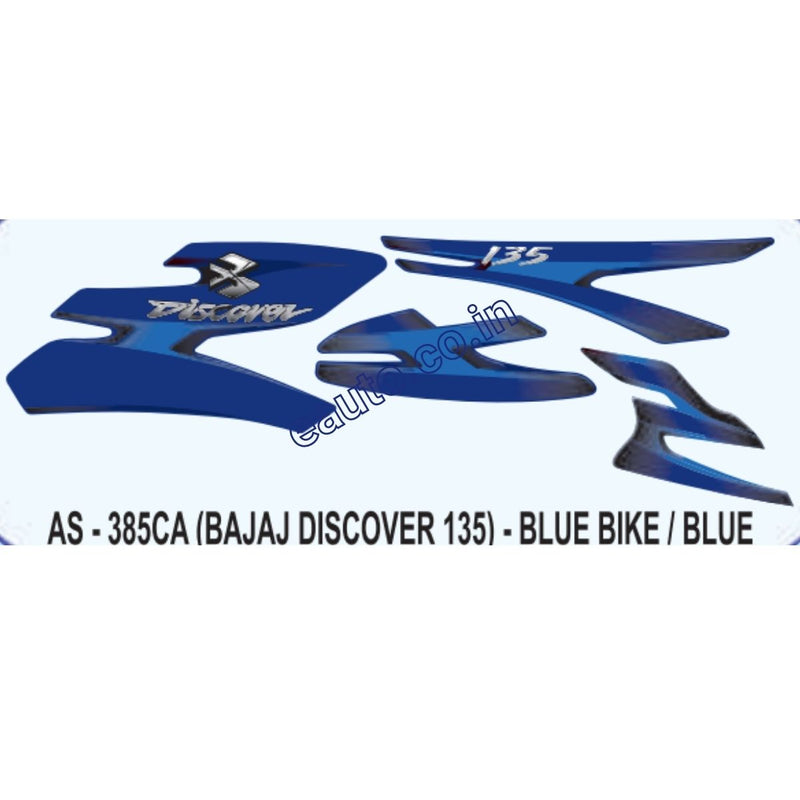 Graphics Sticker Set for Bajaj Discover 135 | Blue Vehicle | Blue Sticker