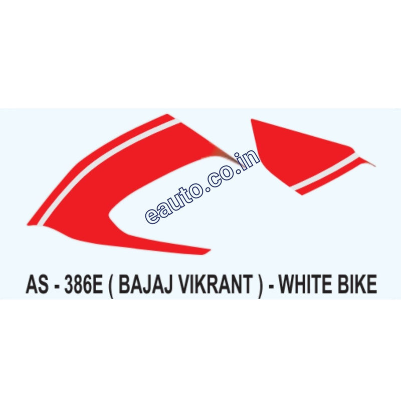Graphics Sticker Set for Bajaj Vikrant | White Vehicle
