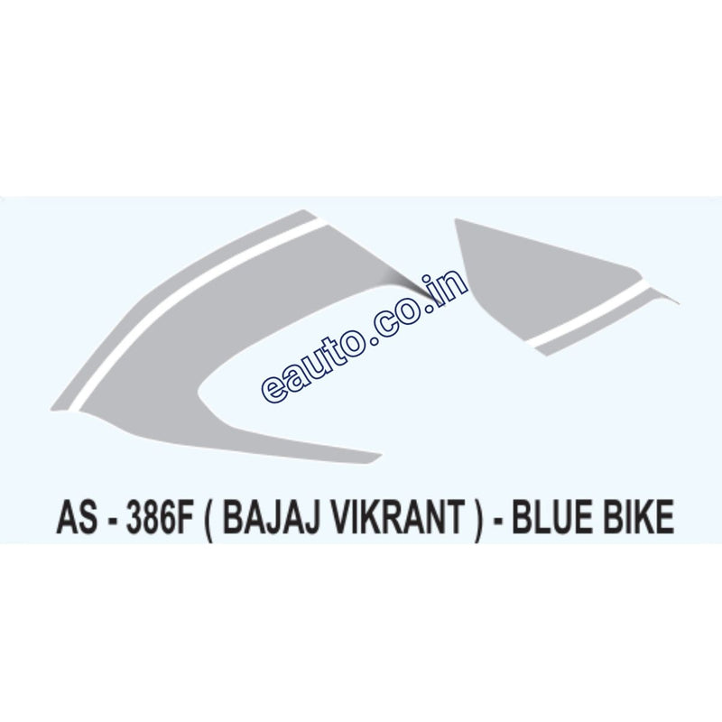 Graphics Sticker Set for Bajaj Vikrant | Blue Vehicle