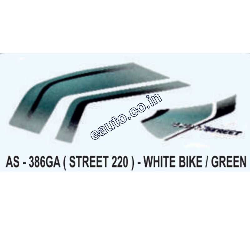 Graphics Sticker Set for Bajaj Avenger 220 Street | White Vehicle