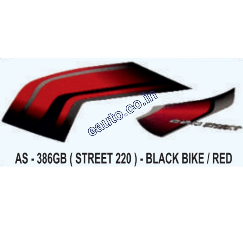 Graphics Sticker Set for Bajaj Avenger 220 Street | Black Vehicle | Green Sticker