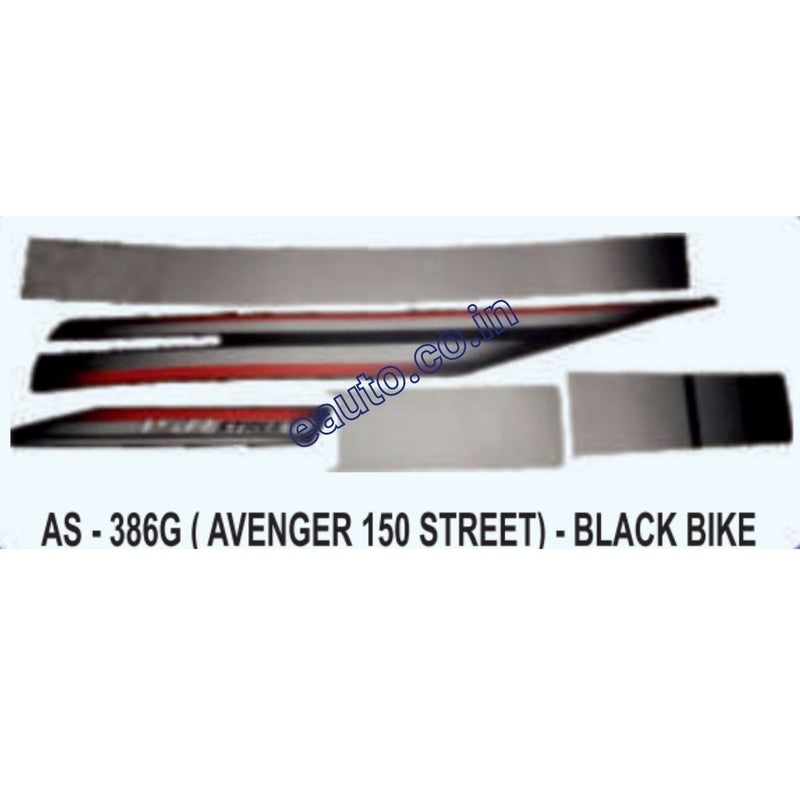Graphics Sticker Set for Bajaj Avenger 150 Street | Black Vehicle