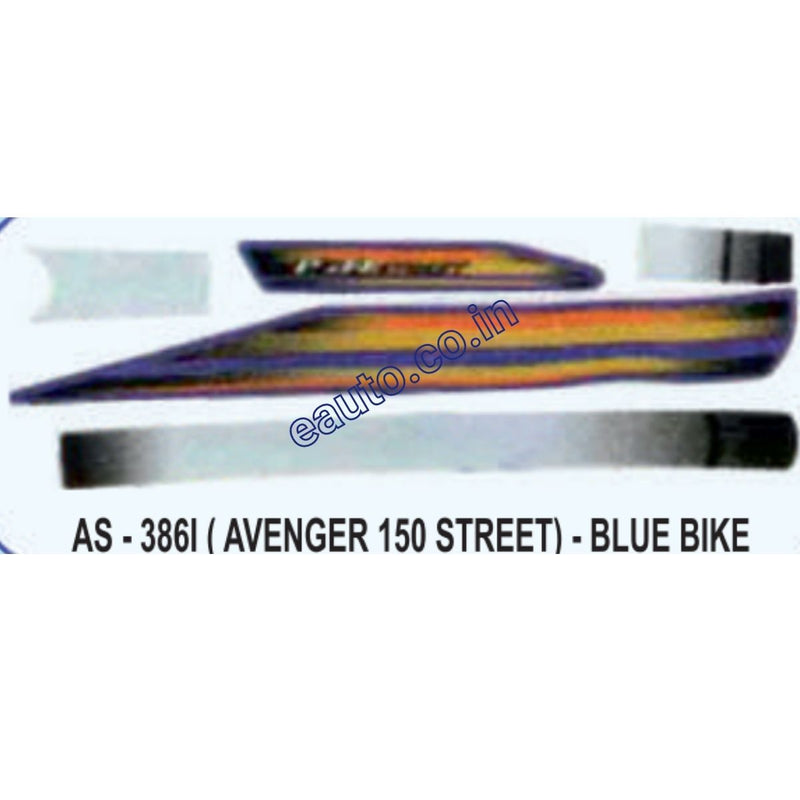 Graphics Sticker Set for Bajaj Avenger 150 Street | Blue Vehicle