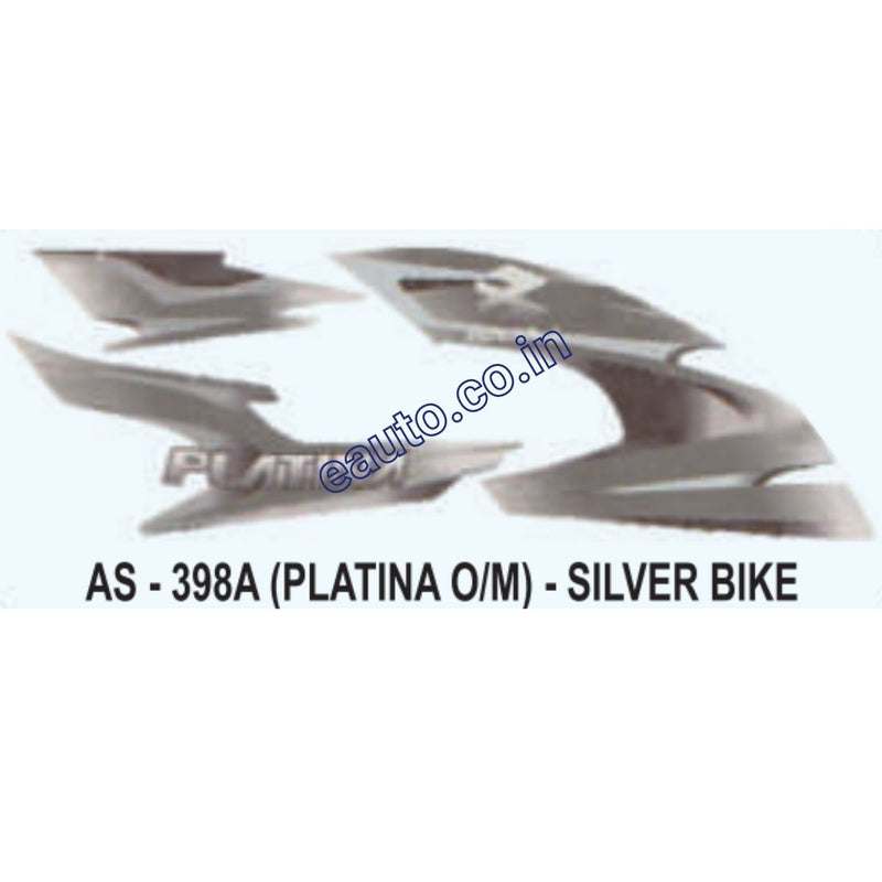 Graphics Sticker Set for Bajaj Platina | Old Model | Silver Vehicle