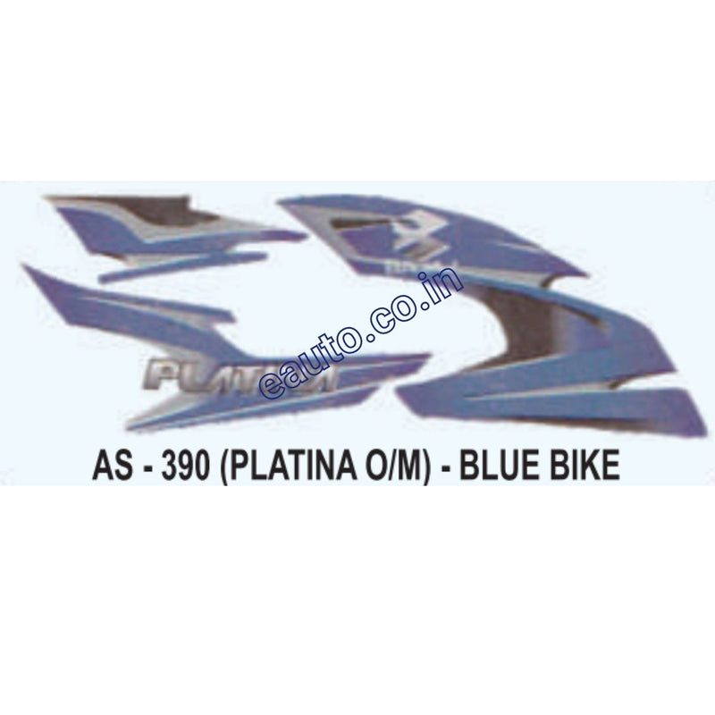 Graphics Sticker Set for Bajaj Platina | Old Model | Blue Vehicle