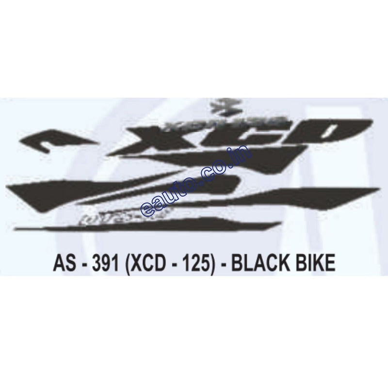 Graphics Sticker Set for Bajaj XCD 125 | Black Vehicle