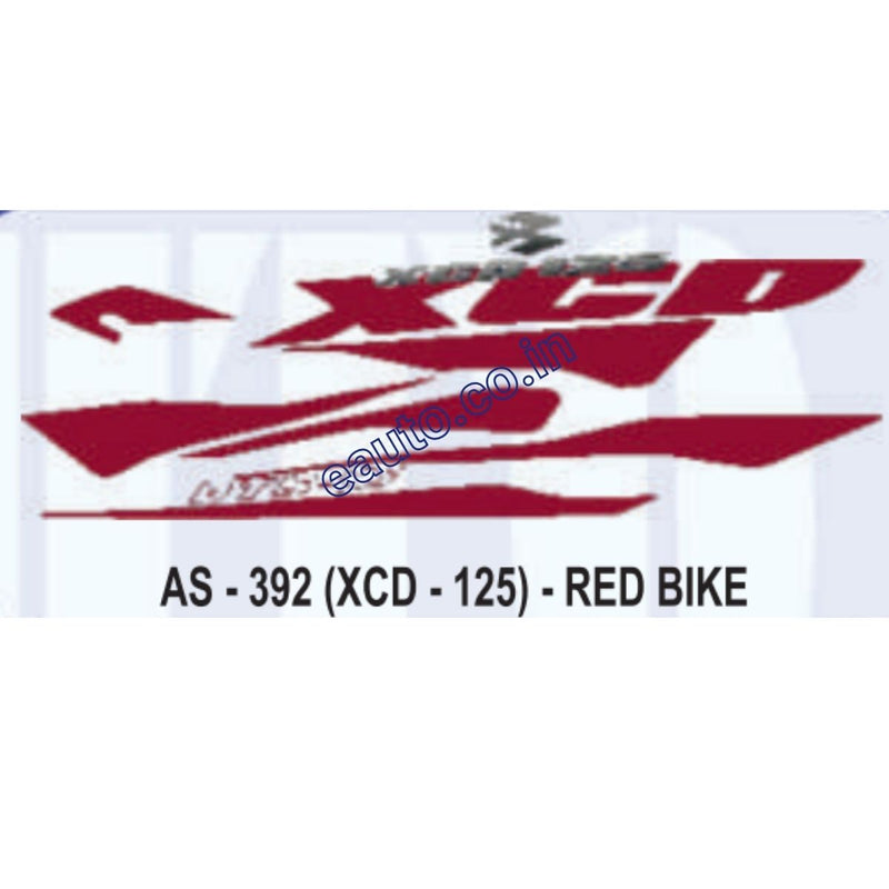 Graphics Sticker Set for Bajaj XCD 125 | Red Vehicle