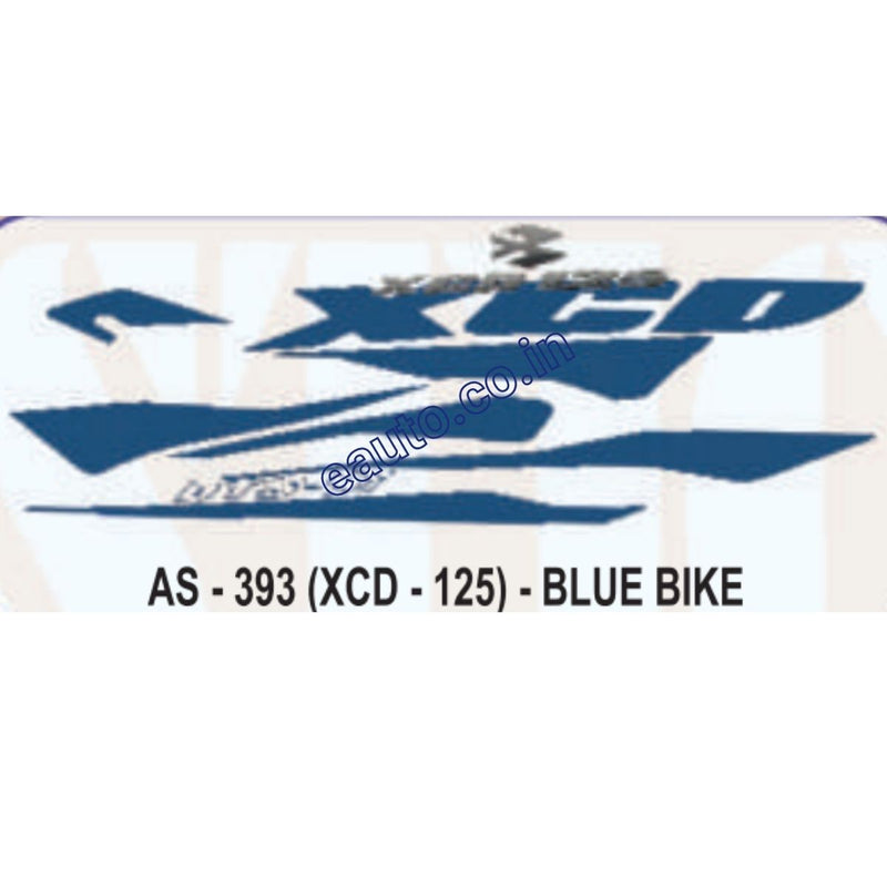 Graphics Sticker Set for Bajaj XCD 125 | Blue Vehicle