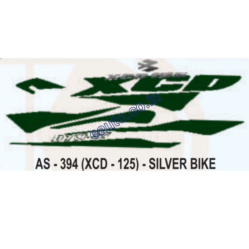 Graphics Sticker Set for Bajaj XCD 125 | Silver Vehicle