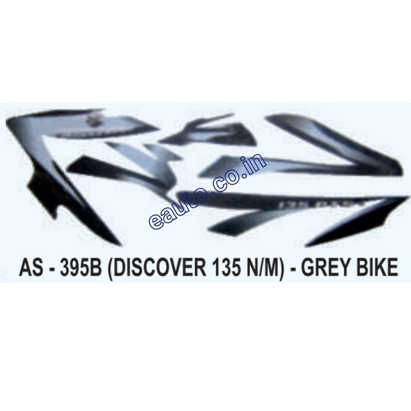Graphics Sticker Set for Bajaj Discover 135 | New Model | Grey Vehicle