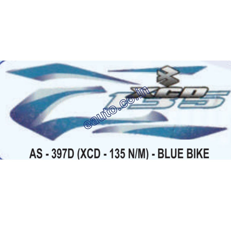 Graphics Sticker Set for Bajaj XCD 135 | New Model | Blue Vehicle