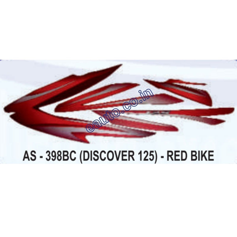 Graphics Sticker Set for Bajaj Discover 125 | Red Vehicle