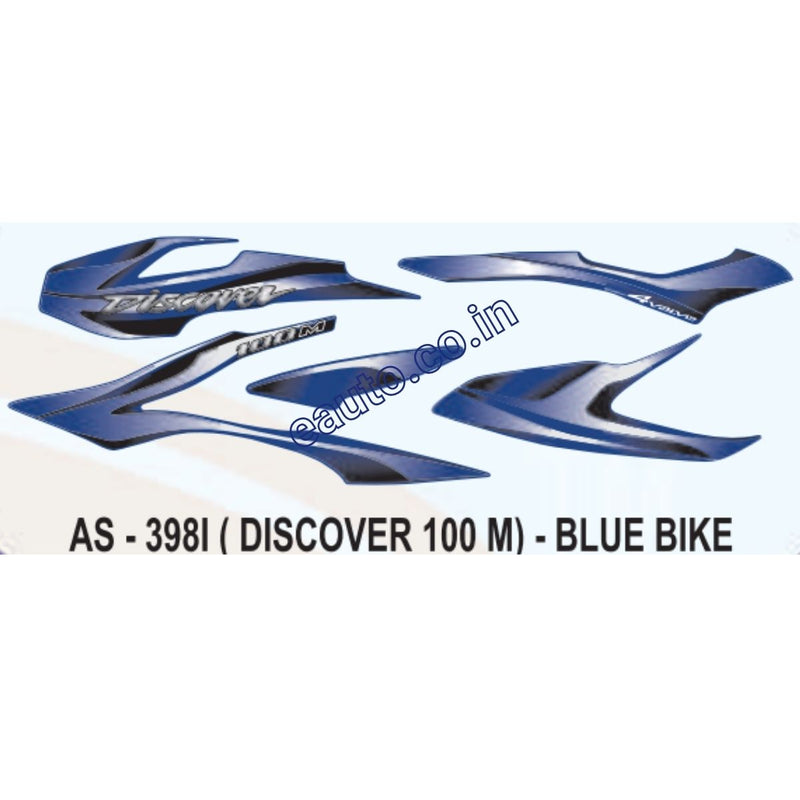 Graphics Sticker Set for Bajaj Discover 100M | Blue Vehicle