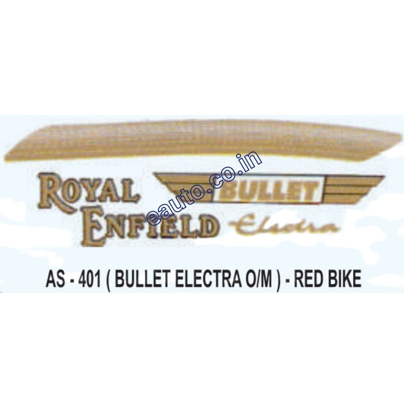 Graphics Sticker Set for Royal Enfield Bullet Electra | Old Model | Red Vehicle