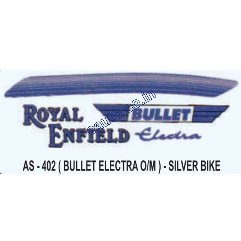 Graphics Sticker Set for Royal Enfield Bullet Electra | Old Model | Silver Vehicle