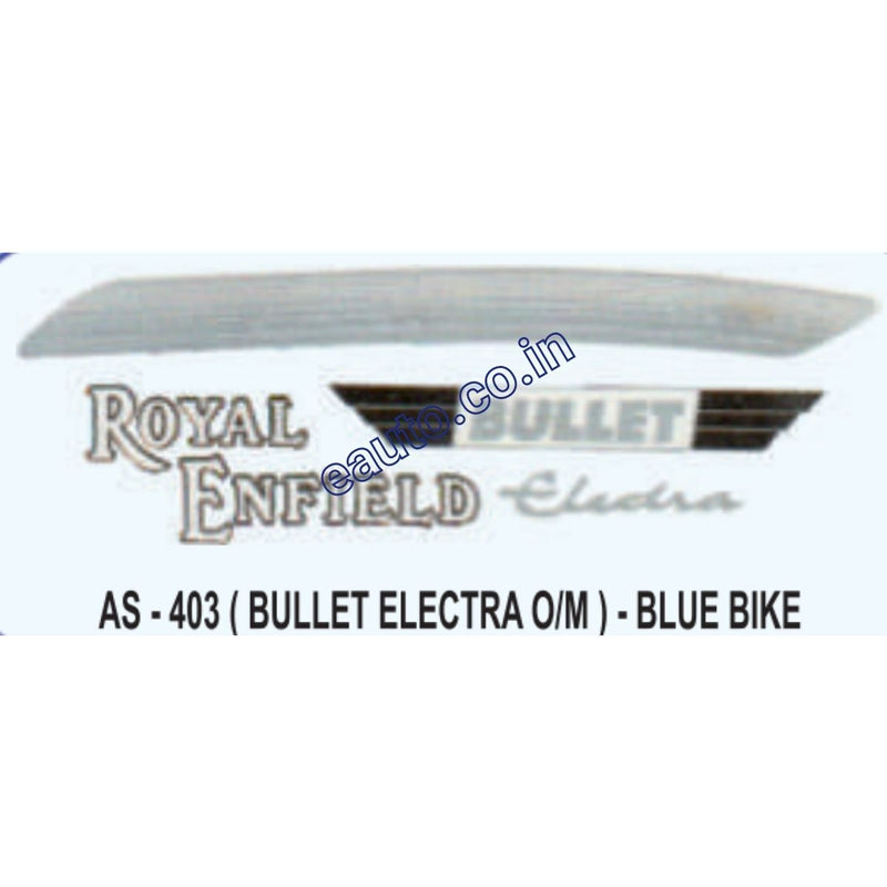 Graphics Sticker Set for Royal Enfield Bullet Electra | Old Model | Blue Vehicle