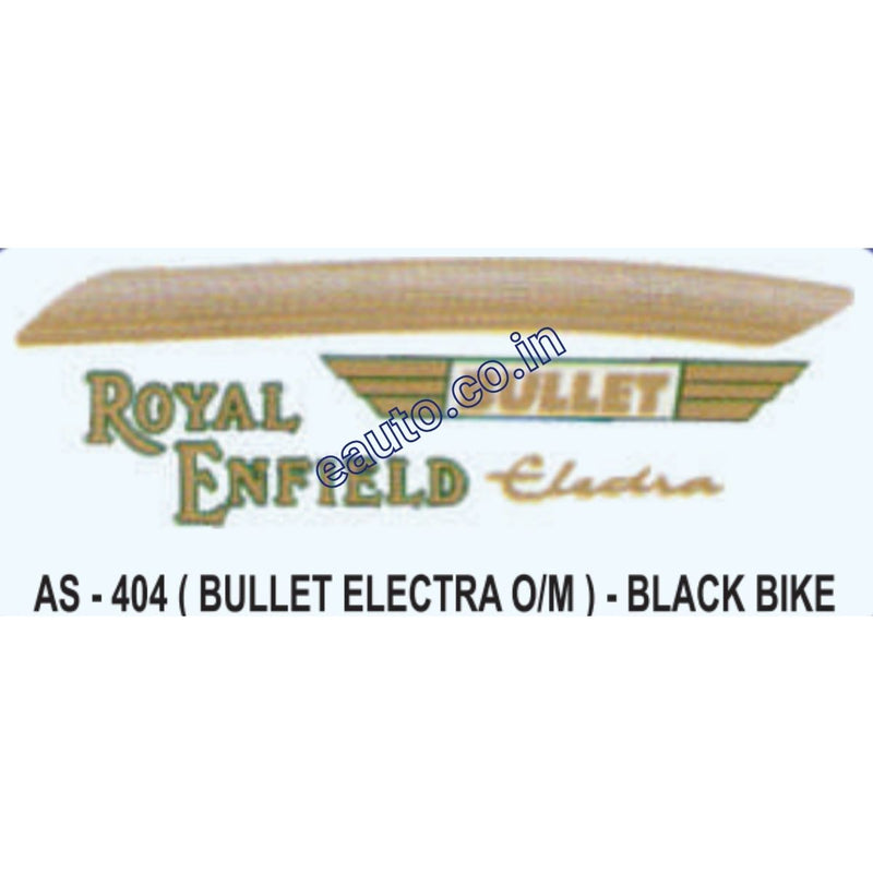 Graphics Sticker Set for Royal Enfield Bullet Electra | Old Model | Black Vehicle