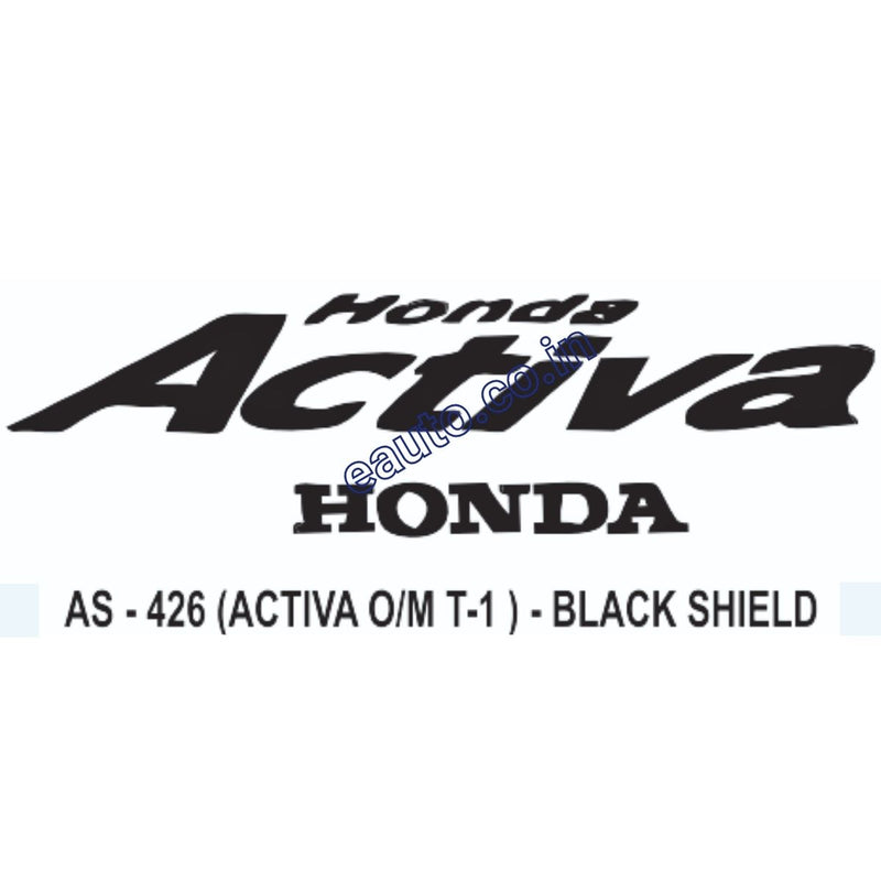 Graphics Sticker Set for Honda Activa | Type 1 | Old Model | Black Shield Sticker