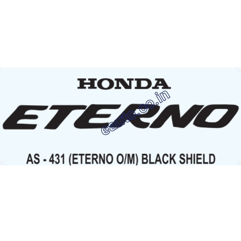Graphics Sticker Set for Honda Eterno | Old Model | Black Sticker
