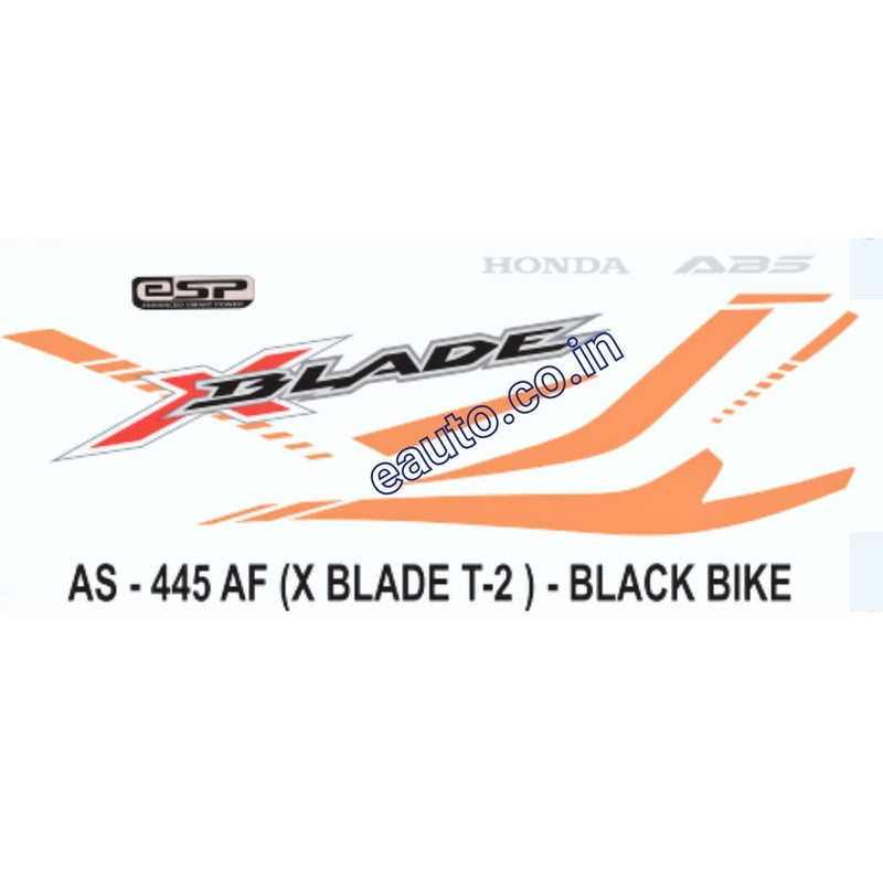 Graphics Sticker Set for Honda X Blade | Type 2 ABS | Black Vehicle