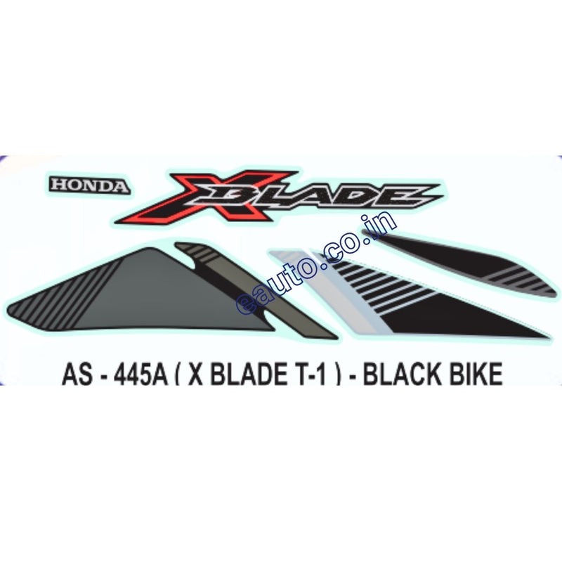 Graphics Sticker Set for Honda X Blade | Type 1 | Black Vehicle