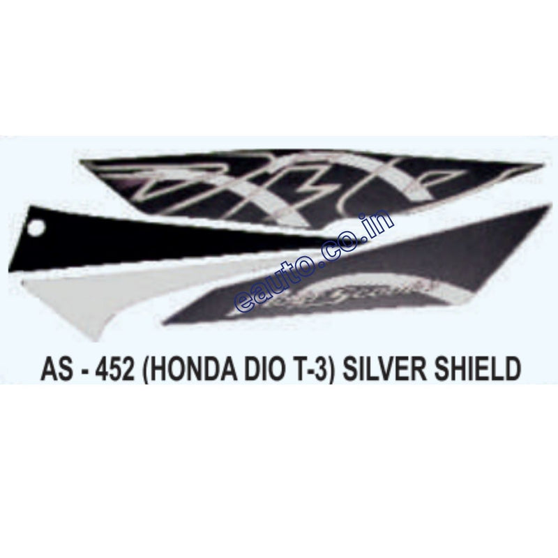Graphics Sticker Set for Honda Dio | Type 3 | Silver Sticker