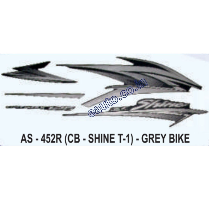 Graphics Sticker Set for Honda CB Shine | Type 1 | Grey Vehicle
