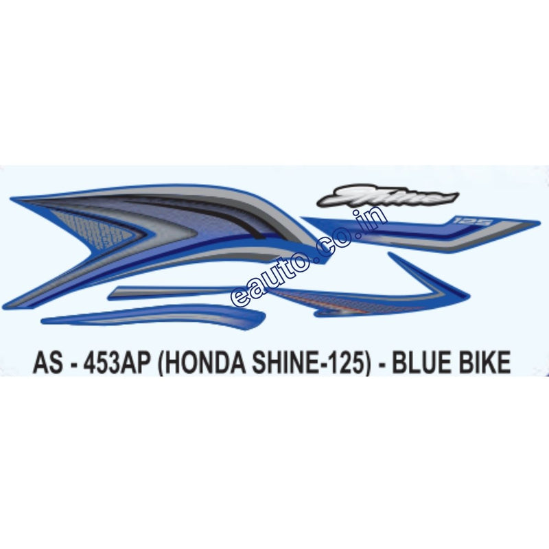 Graphics Sticker Set for Honda Shine 125 | Blue Vehicle