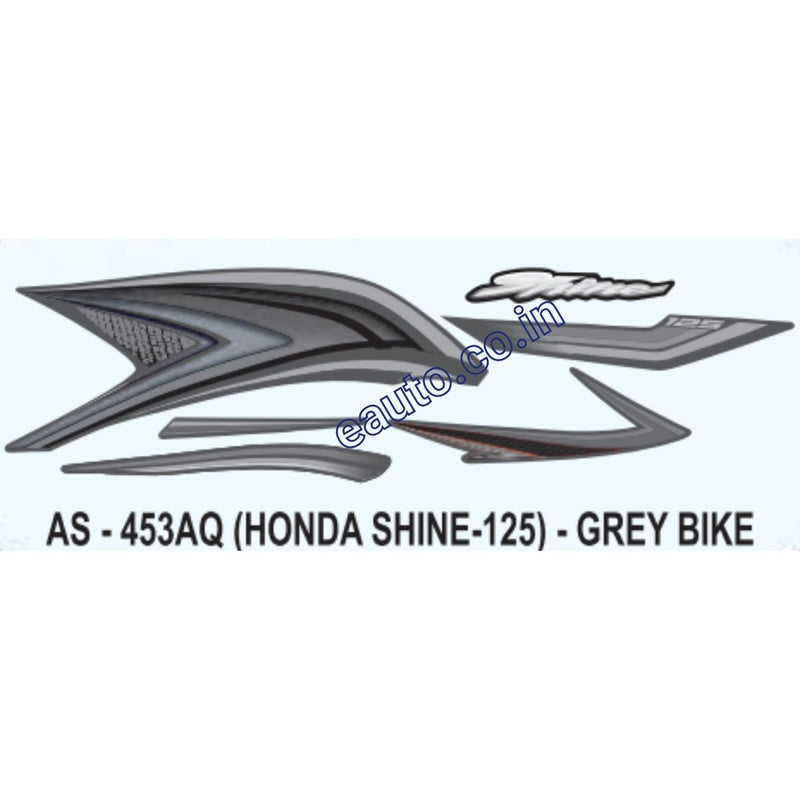 Graphics Sticker Set for Honda Shine 125 | Grey Vehicle