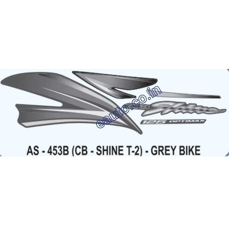 Graphics Sticker Set for Honda CB Shine | Type 2 | Grey Vehicle