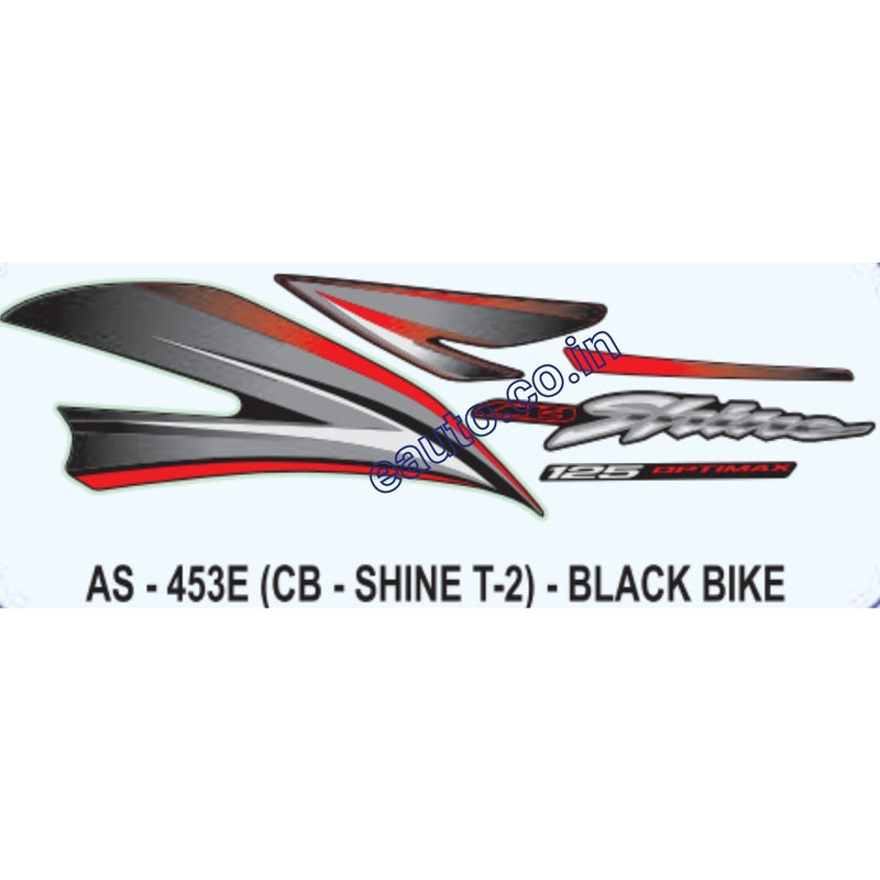 Graphics Sticker Set for Honda CB Shine | Type 2 | Black Vehicle
