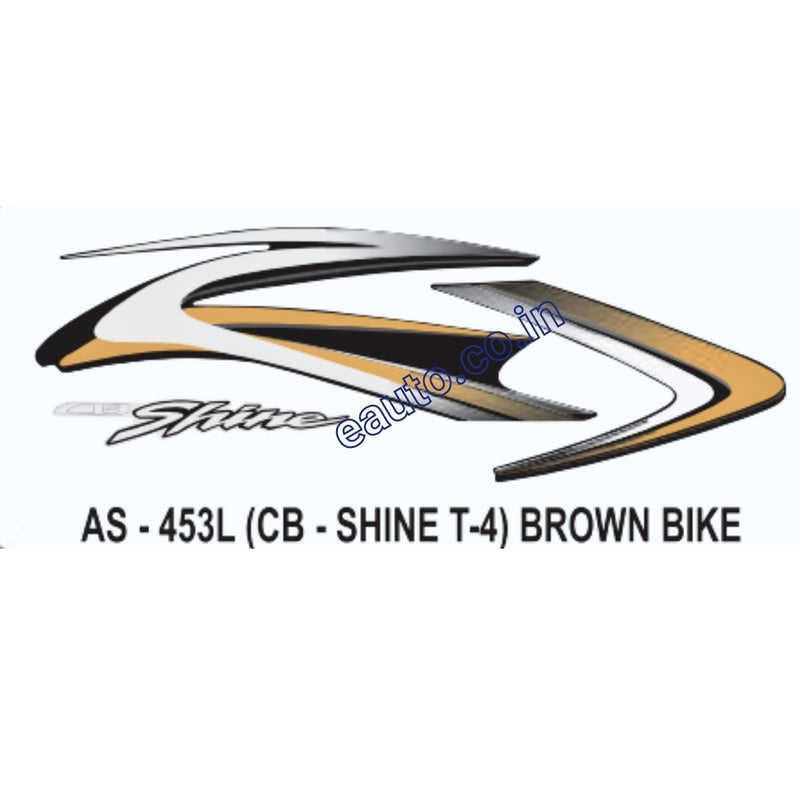 Graphics Sticker Set for Honda CB Shine | Type 4 | Brown Vehicle