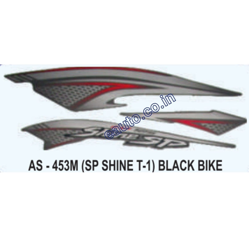 Graphics Sticker Set for Honda SP Shine | Type 1 | Black Vehicle