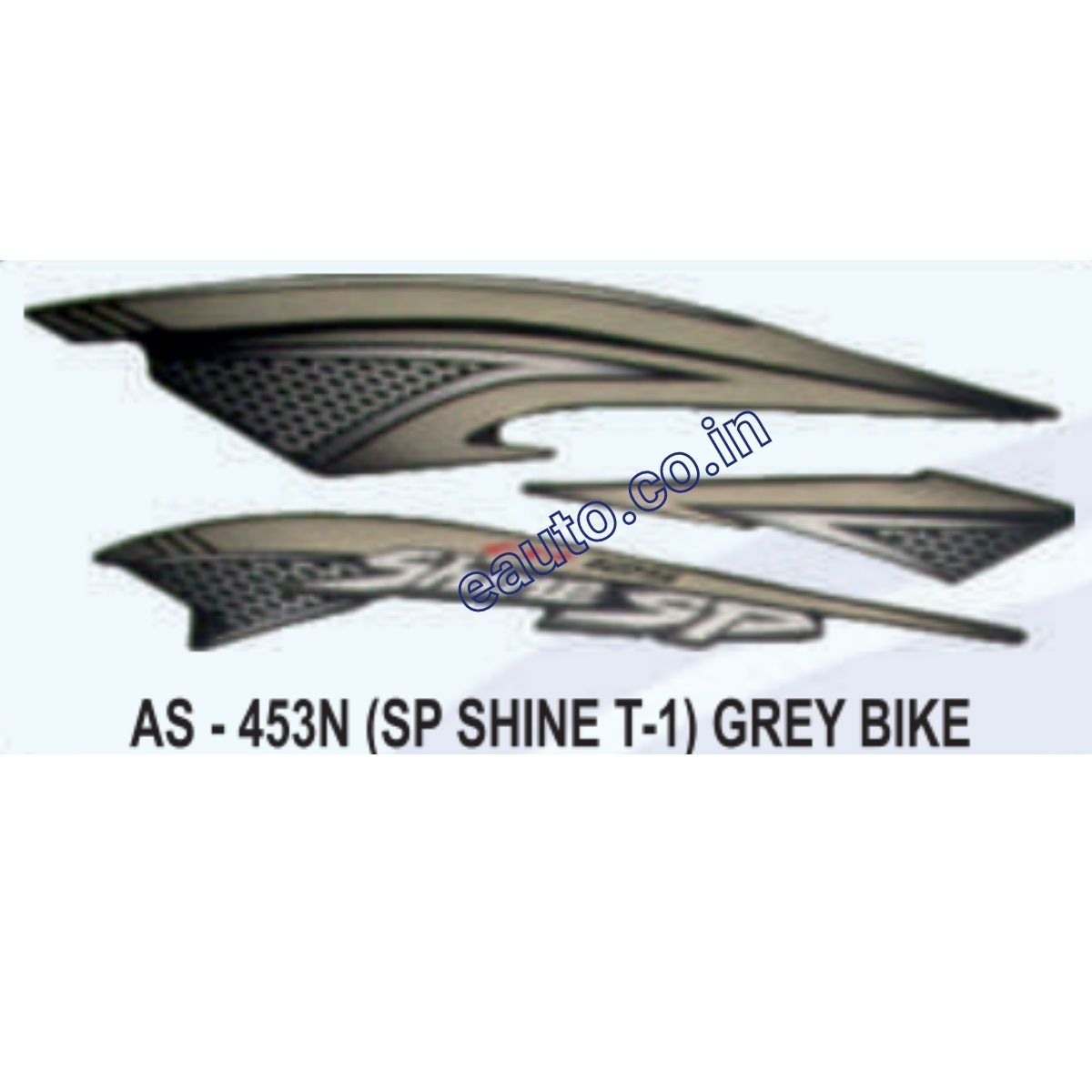 Graphics Sticker Set for Honda SP Shine | Type 1 | Grey Vehicle | Both