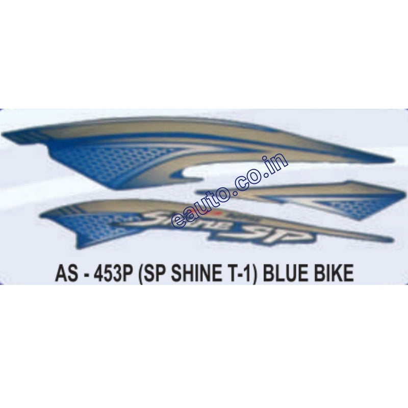 Graphics Sticker Set for Honda SP Shine | Type 1 | Blue Vehicle
