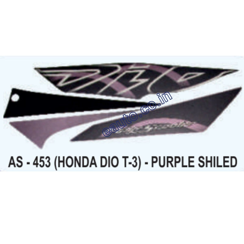 Graphics Sticker Set for Honda Dio | Type 3 | Purple Sticker