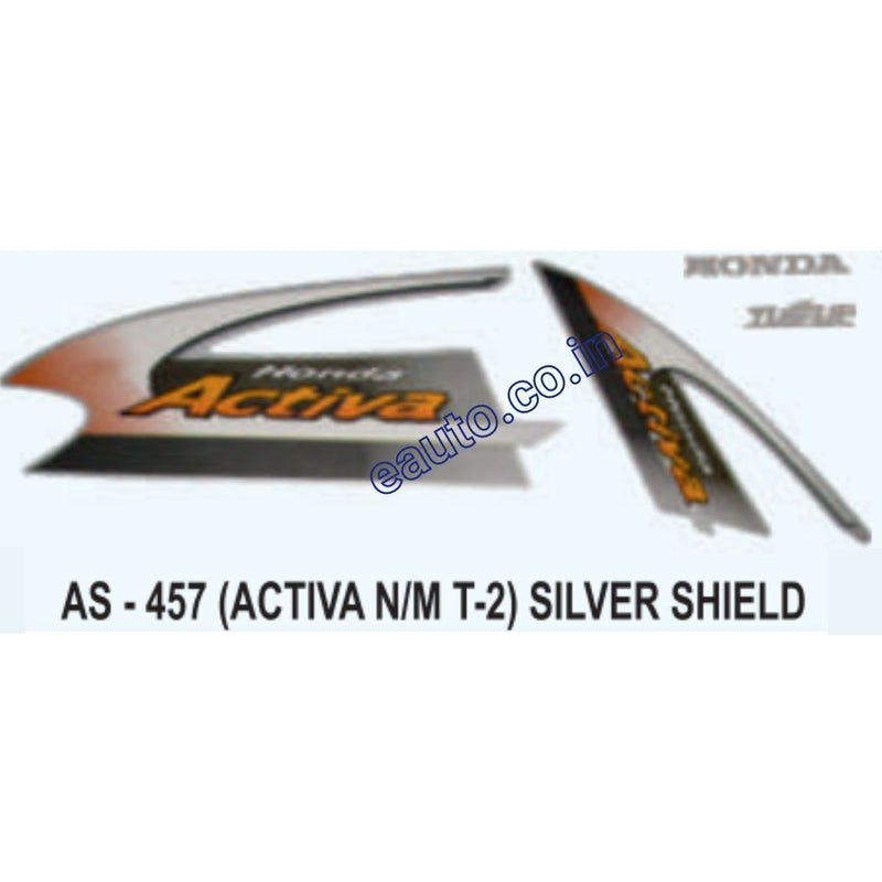 Graphics Sticker Set for Honda Activa | Type 2 | New Model | Silver Shield Sticker
