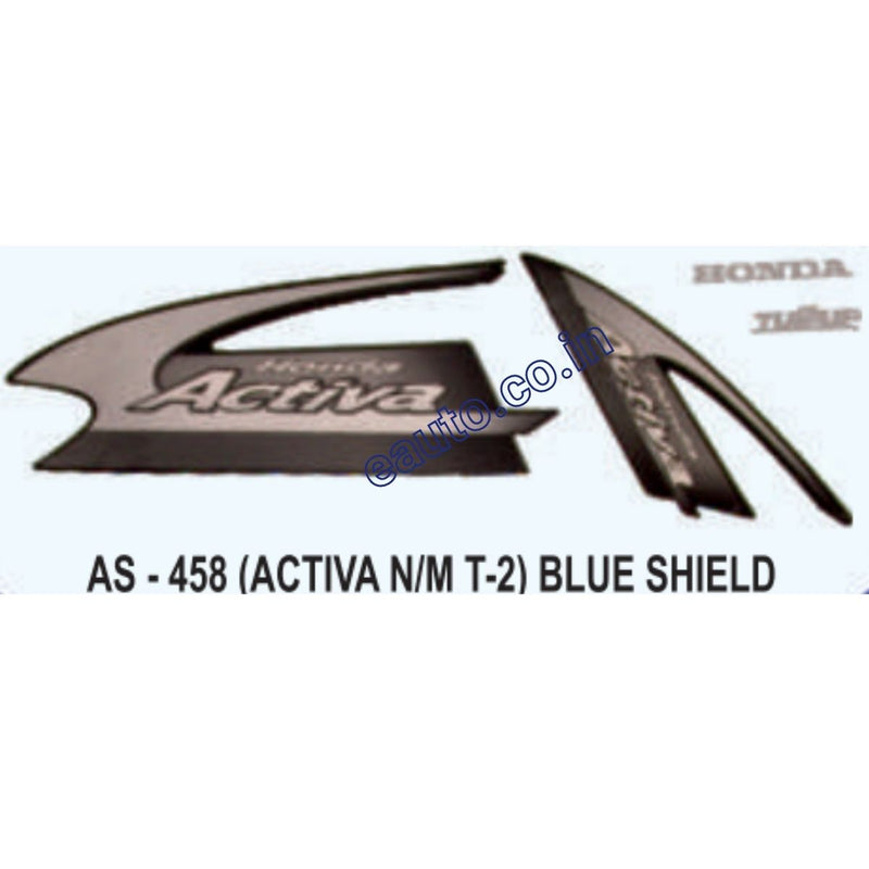 Graphics Sticker Set for Honda Activa | Type 2 | New Model | Blue Shield Sticker