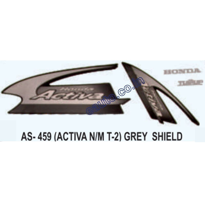 Graphics Sticker Set for Honda Activa | Type 2 | New Model | Grey Shield Sticker