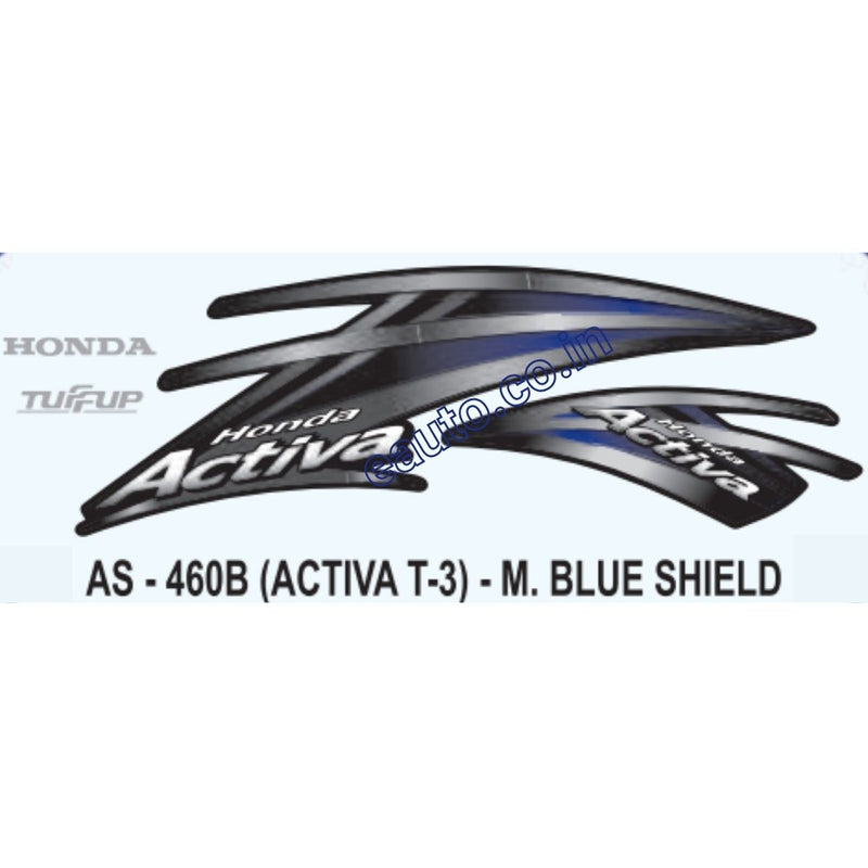 Graphics Sticker Set for Honda Activa | Type 3 | Blue Shield Sticker