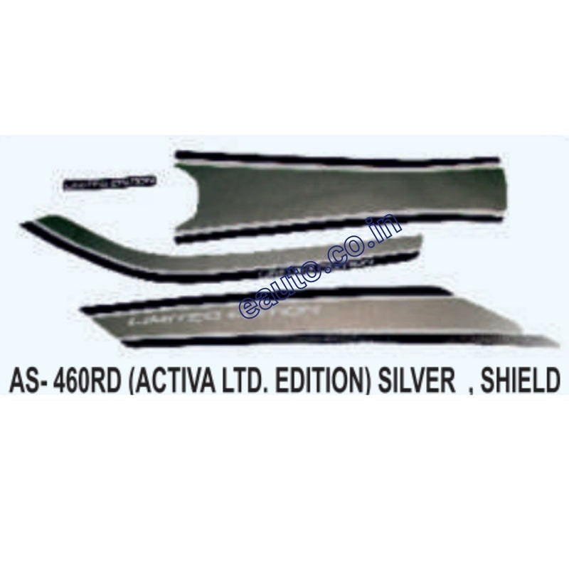 Graphics Sticker Set for Honda Activa | Limited Edition | Silver Shield Sticker